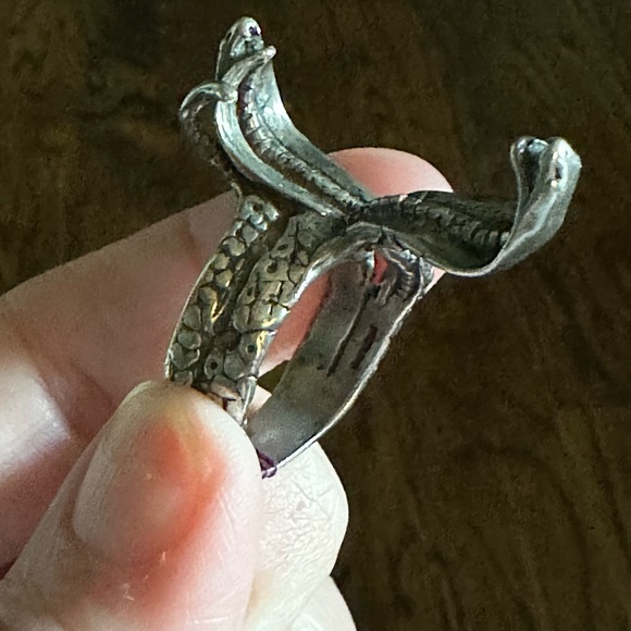 sterling silver snake ring - Picture 4 of 5